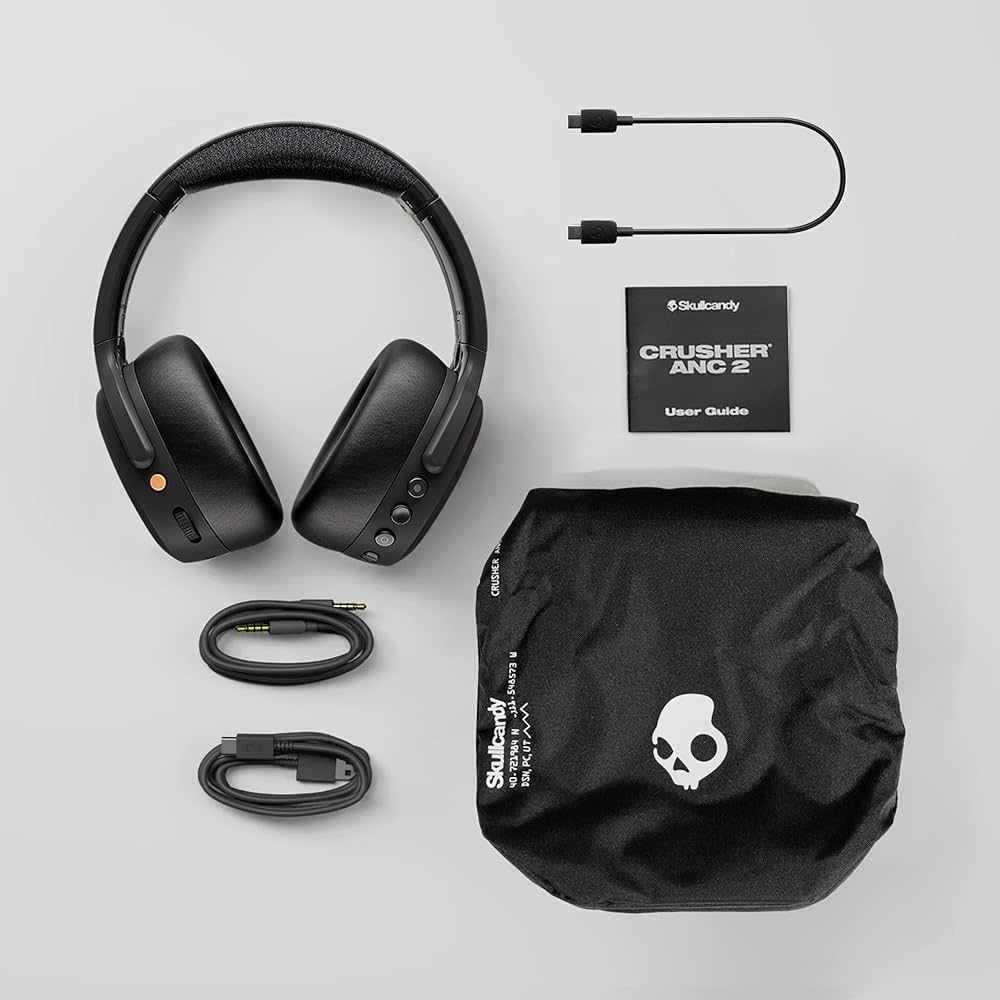 ヘッドホン SkullCandy Crusher ANC2 Crusher ANC 2 - Bass Headphones with Noise Canceling | True